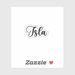 Isla Name - Handgeschriebene Kalligrafie Aufkleber