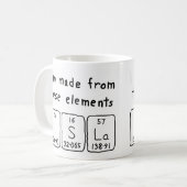 Isla Namen-Tasse periodischer Tabelle Kaffeetasse (Vorderseite Links)