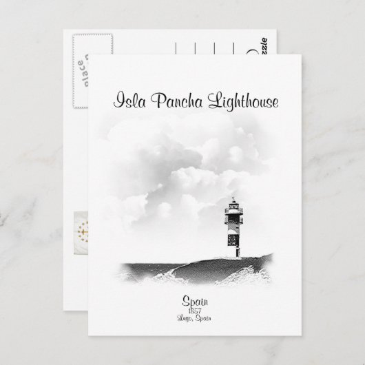 ISLA PANCHA LIGHTHOUSE, SPANIEN POSTKARTE (Vorne/Hinten)