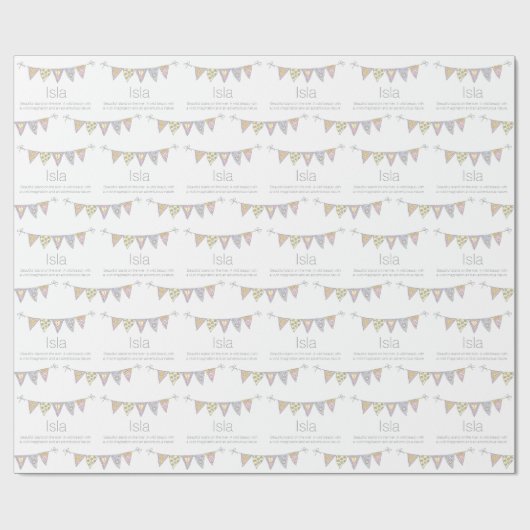 Isla personalisierte Bezeichnung Geschenkpackung Geschenkpapier (Flach)