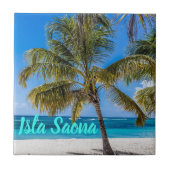 Isla Saona Beach Domenican Fliese (Vorderseite)
