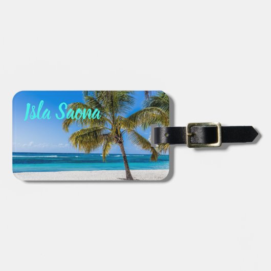 Isla Saona Beach Domenican Gepäckanhänger (Vorderseite horizontal)