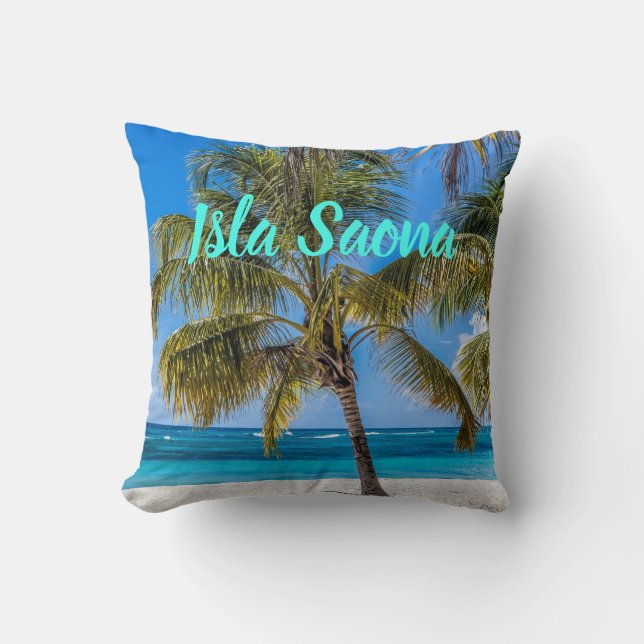 Isla Saona Beach Domenican Kissen (Vorderseite)