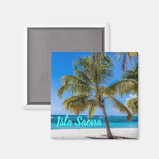 Isla Saona Beach Domenican Magnet (Vorderseite/Rückseite)