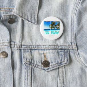 Isla Saona Beach Vintages Design Button