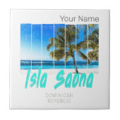 Isla Saona Beach Vintages Design Fliese (Vorderseite)