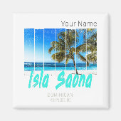 Isla Saona Beach Vintages Design Magnet (Vorne)