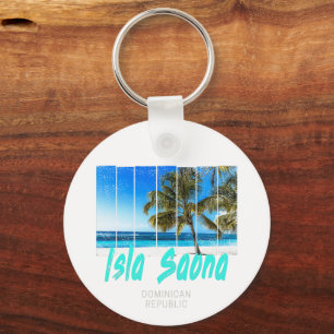 Isla Saona Beach Vintages Design Schlüsselanhänger