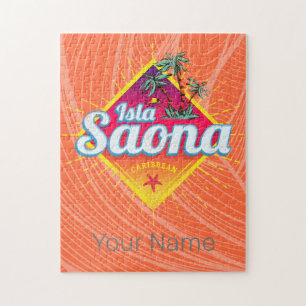 Isla Saona Karibik Dominikanische Republik Retro Puzzle
