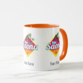 Isla Saona Karibische Dominikanische Republik Retr Tasse (VorderseiteRechts)