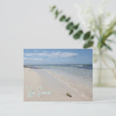 Isla Saona - Karibischer Strand mit Seashell Postkarte (Stehend Vorderseite)
