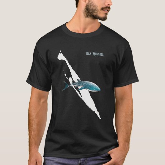 Isla Vibes Isla Mujeres Mexiko Schwimmen mit Whale T-Shirt (Vorderseite)