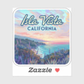 Isla Vista California Santa Barbara Goleta Uni Aufkleber (Blatt)