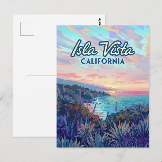 Isla Vista California Santa Barbara Goleta Uni Postkarte (Vorne/Hinten)