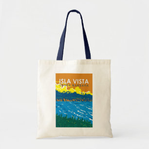 Isla Vista Kalifornien Reise Kunst Vintage Tragetasche