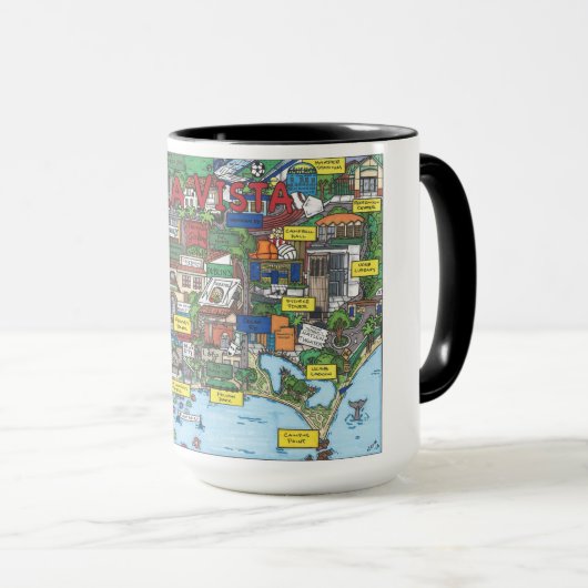 Isla Vista Map Kaffee Tasse (VorderseiteRechts)