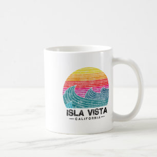 Isla Vista Surfen Wellen Strand Retro Kalifornien Kaffeetasse