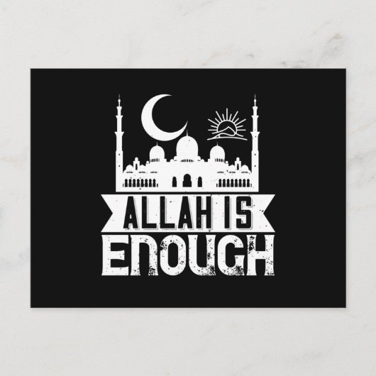 Islam - Allah ist genug Postkarte (Vorderseite)