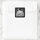 Islam - Allah ist genug Quadratischer Aufkleber (Tasche)