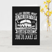 Islam - Allah weiß, was für dich am besten ist Karte (Gelbe Blume)