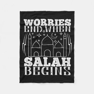 Islam - Ängste enden, wenn Salah beginnt Fleecedecke