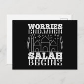 Islam - Ängste enden, wenn Salah beginnt Postkarte (Vorne/Hinten)
