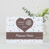 Islam Aqiqah Baby Ankündigung polka dots Junge (Stehend Vorderseite)