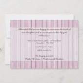 Islam Aqiqah Babymitteilung zeichnet Vintages Einladung (Rückseite)