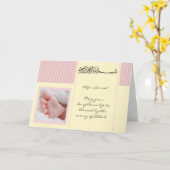 Islam Aqiqah Geburt Gratulation muslim Babykarte Karte (Gelbe Blume)