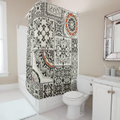 Islam Arabic Majolica Tiles Patchwork Duschvorhang (Beispiel)