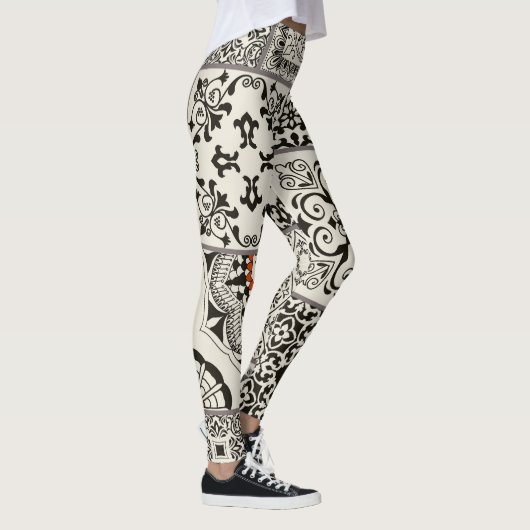 Islam Arabic Majolica Tiles Patchwork Leggings (Rechts)