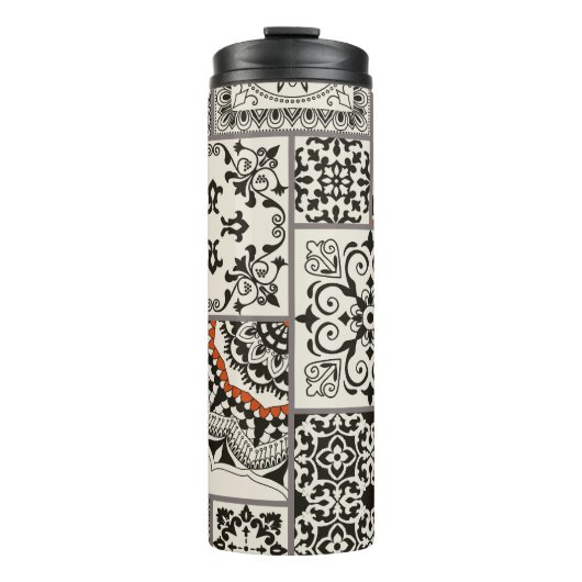Islam Arabic Majolica Tiles Patchwork Thermosbecher (Vorderseite)