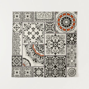 Islam Arabic Majolica Tiles Patchwork Wandteppich