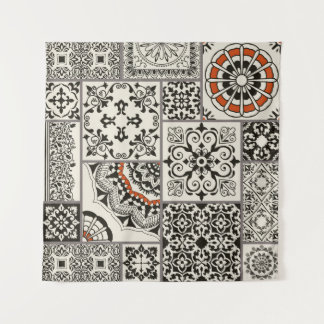 Islam Arabic Majolica Tiles Patchwork Wandteppich