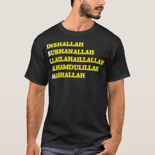Islam-Gott-bereiter Text-Typografie-Mitteilungs-T T-Shirt