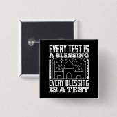 Islam - Jeder Test ist ein Segen Button (Vorne & Hinten)