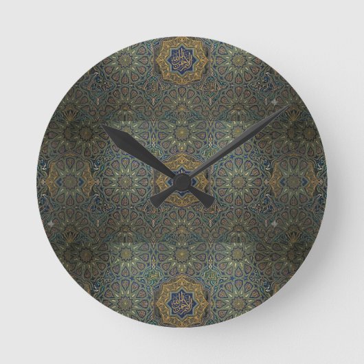 Islam-Muster Runde Wanduhr (Vorderseite)