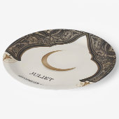 Islam Nikah Arabic Walima Muslim-Brautparty Pappteller (Schrägansicht)