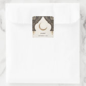 Islam Nikah Arabic Walima Muslim-Brautparty Quadratischer Aufkleber (Tasche)