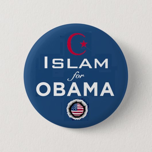 ISLAM Obama-Knopf Button (Vorderseite)