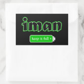 Islam Rechteckiger Aufkleber (Tasche)