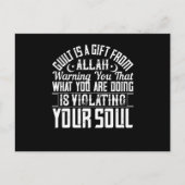 Islam - Schuld ist ein Geschenk Allahs Postkarte (Vorderseite)