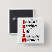 ISLAM-Taste Button (Vorne & Hinten)