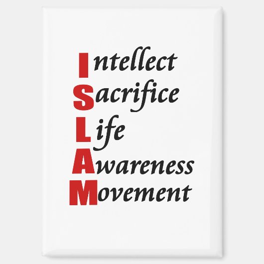 ISLAM-Taste Magnet (Vorderseite)