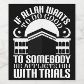 Islam - Wenn Allah Will, Gutes zu tun Weinetikett (Einzelnes Label)