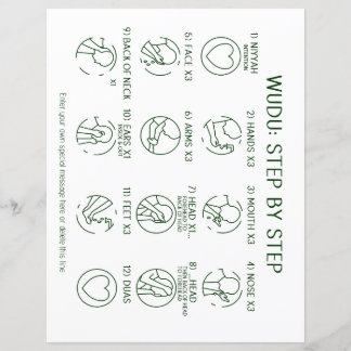 Islam Wudu Gebet Reinigung Anweisungen Poster