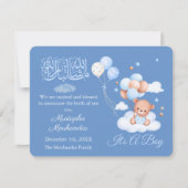 Islamic Baby Boy Birth Announcement Card Ankündigung (Vorderseite)