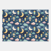Islamic Baby Gift Wrap Set 3 Cute Designs Geschenkpapier Set (Vorderseite)