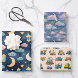 Islamic Baby Gift Wrap Set 3 Cute Designs Geschenkpapier Set