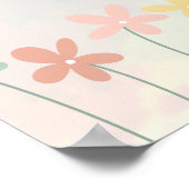 Islamic Bismillah Print, Wildflower Arabic POSTER (Ecke)